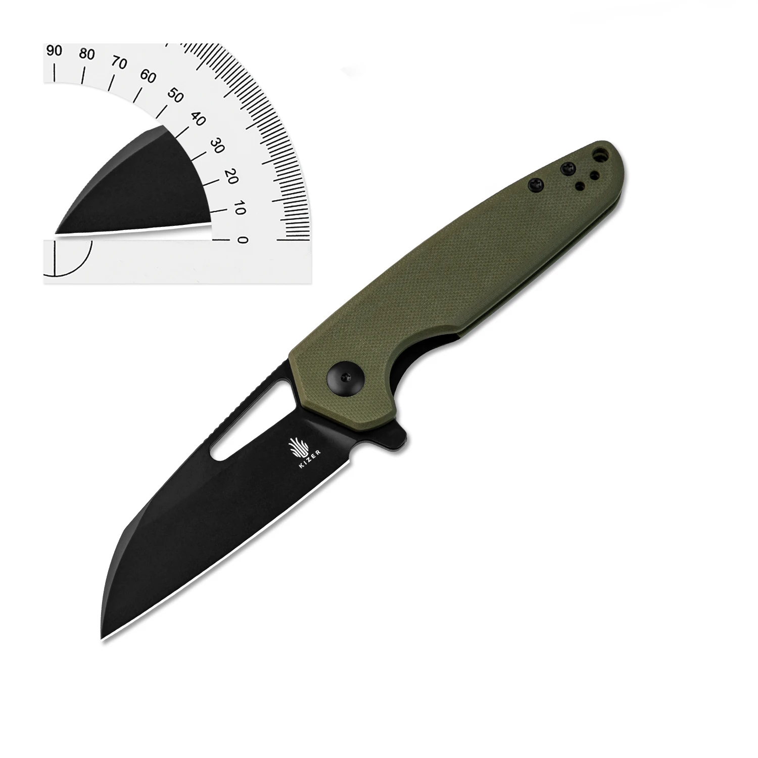 Карманный складной нож Kizer шлем V3557M2 нитров с рукояткой G10 для кемпинга в джунглях