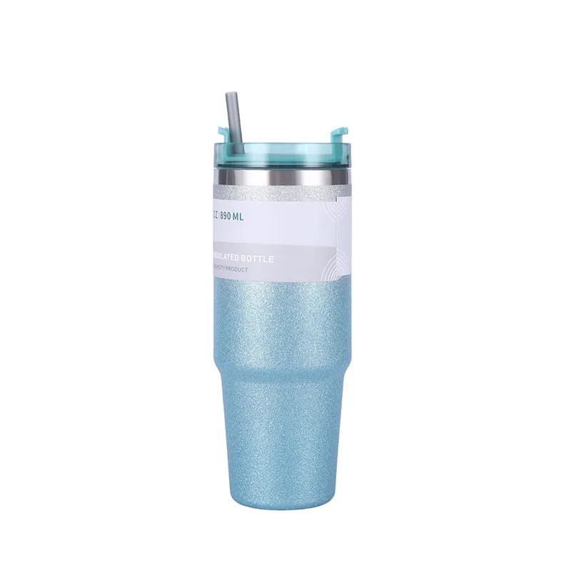 

30oz Stainless Steel Insulated Bottle, Coffee Cup with Straw for Car, Ice Cup Suitable for Home and Office,Vacuum Cup with Straw