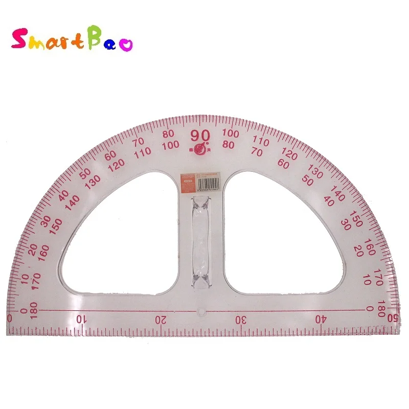 

50cm Transparent Protractor with Handle Math Geometry Tools Large Plastic Teacher Transportador