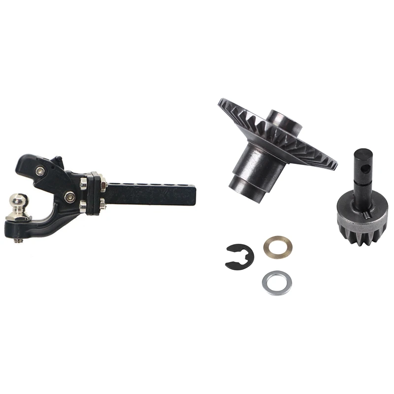 

Hitch Trailer Hook With 13T 38T Crown Gear Motor Differential Main Gear Combo,For 1:10 Scx10 90046 Traxxas Rc Car