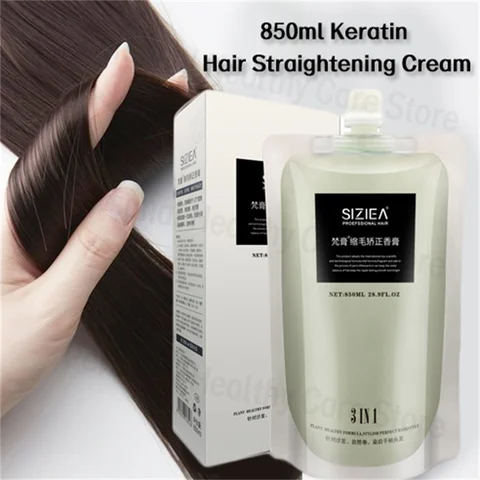 850 мл Кератиновое восстановление волос Шампунь-маска Крем Крем для выпрямления вьющихся волос Разглаживающий продукт Кремы для коррекции волос - изображение