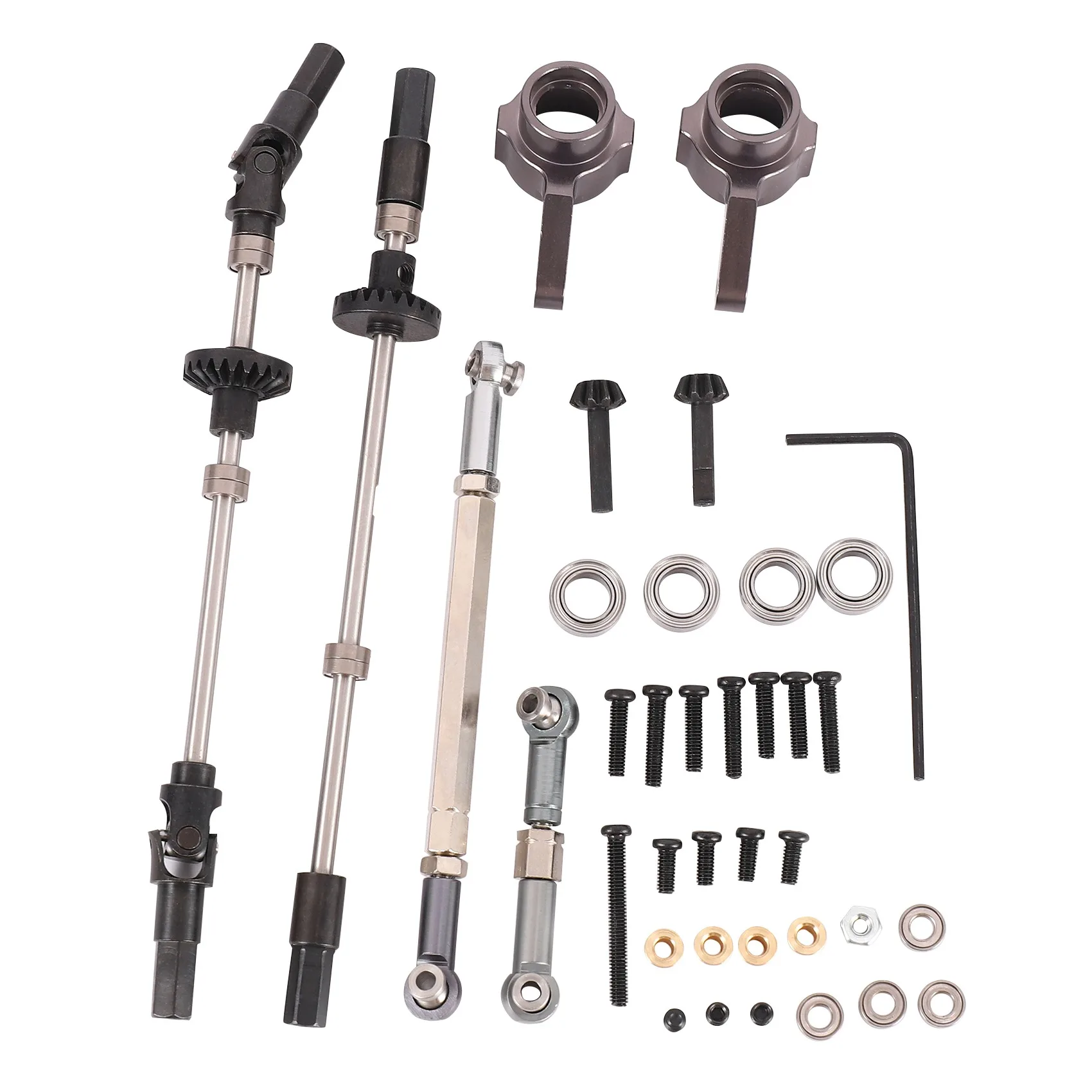 

Upgrade Steel Gear Bridge Axle Gears for WPL B14 B24 C14 C24 C34 C44 B16 B36 JJRC Q60 1/16 RC Car Spare Parts,4X4