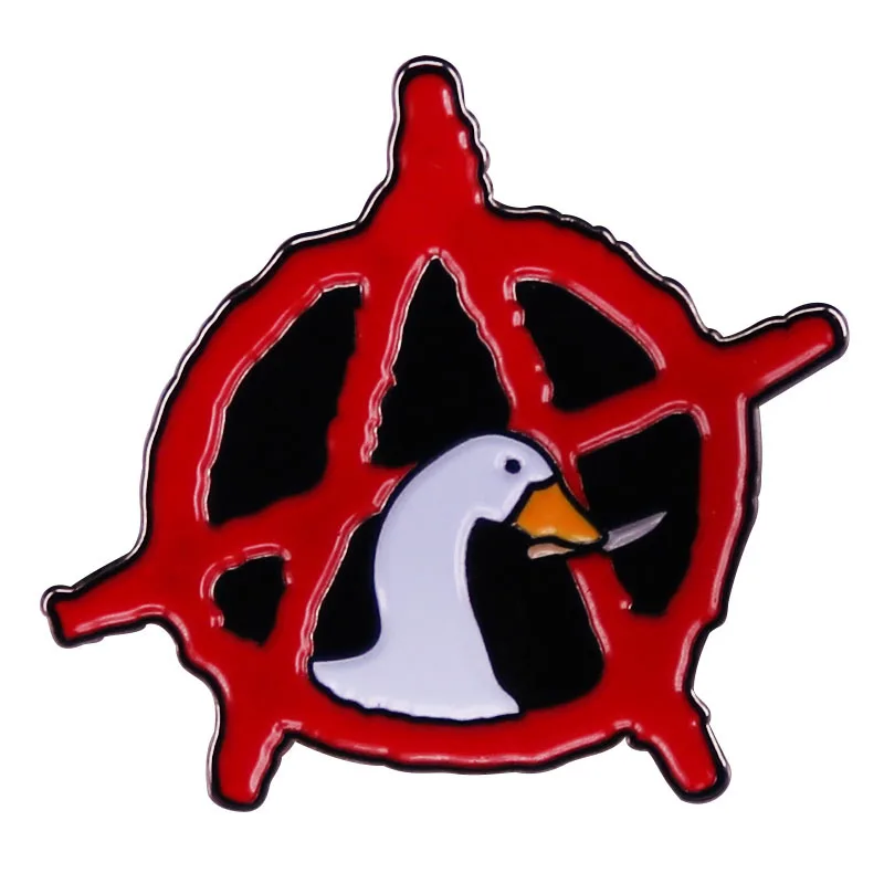 

Trick Goose Mixes with the Symbol A Creative CartoonFashionable Creative Cartoon Brooch Lovely Enamel Badge Clothing Accessories