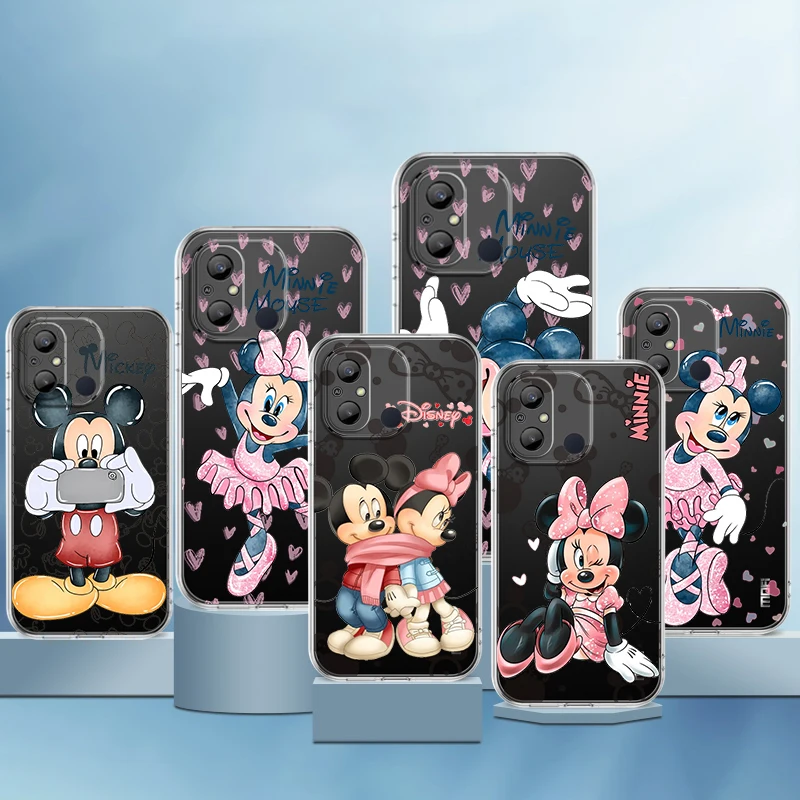 

Mickey Minnie Couple For Xiaomi Redmi 12C 11 A1 Plus 10 10X 9T 9C 9C 8 7 6 4G 5G Silicone Soft Transparent Phone Case Coque Capa