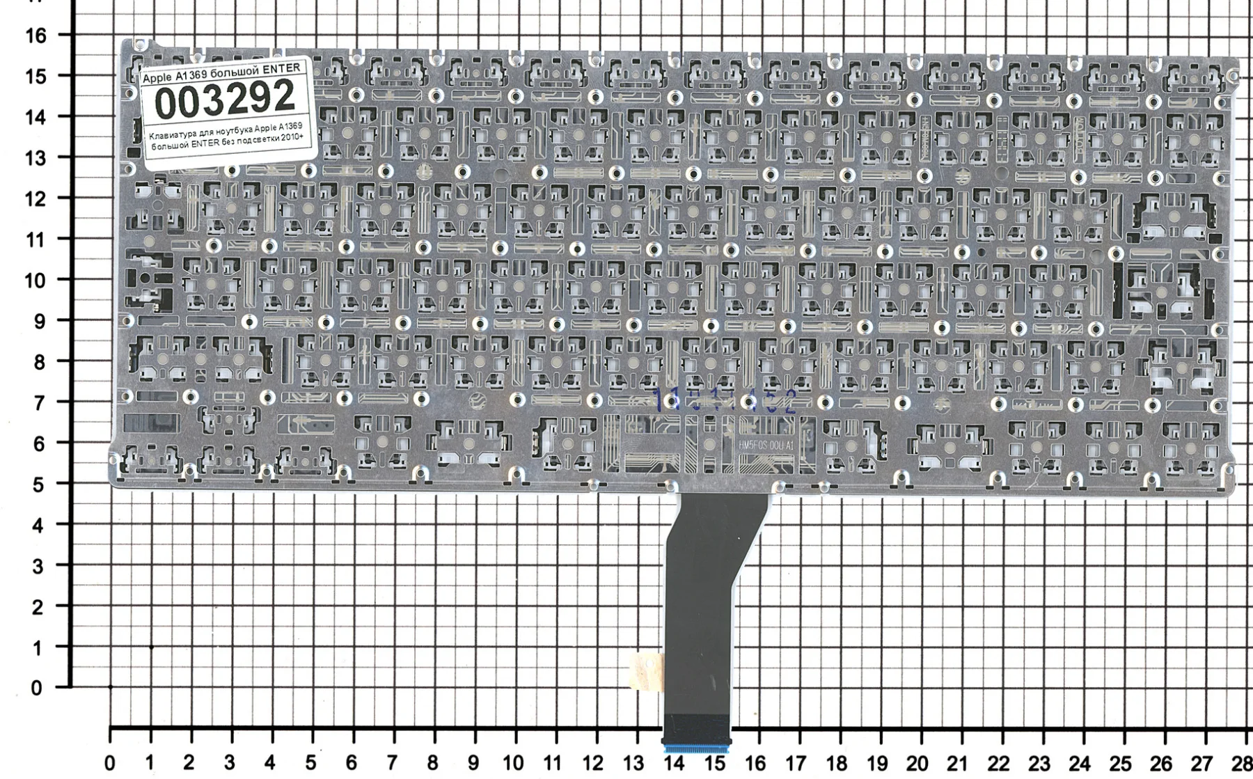 Клавиатура для Apple Macbook Air Mc504 2010+ большой ENTER без подсветки Русская Чёрная - купить
