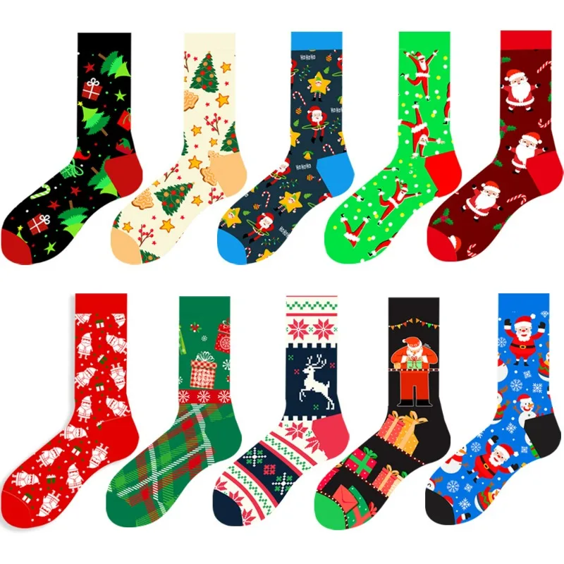 

2023 Autumn and Winter New Socks Santa Claus Christmas Tree Socks
