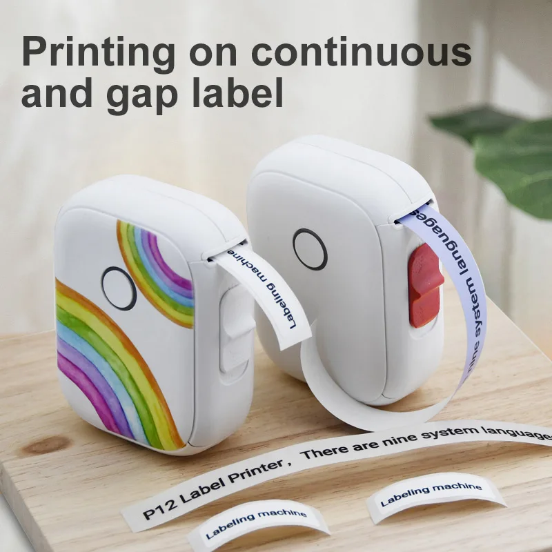 

Eric BEAR P12 Label Printer Machine Mini Pocket Thermal Label Maker BT Connect Labeling Machine Paper Width 15mm D11