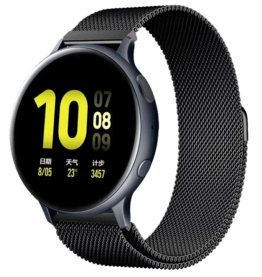 Фото Ремешок 20 мм 22 мм для часов Samsung 4/5/6/7, браслет Active2 Gear S2, магнитный браслет для Huawei GT 2/3/4/5/6, миланский ремешок для часов. №5
