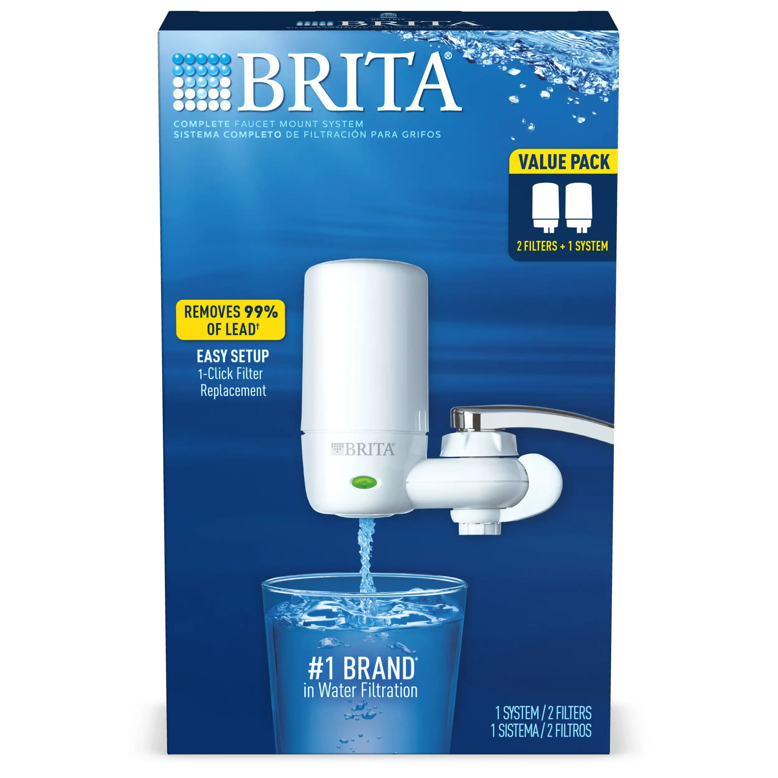 

Tap Water Faucet Filtration System with Filter Change Reminder, 36459