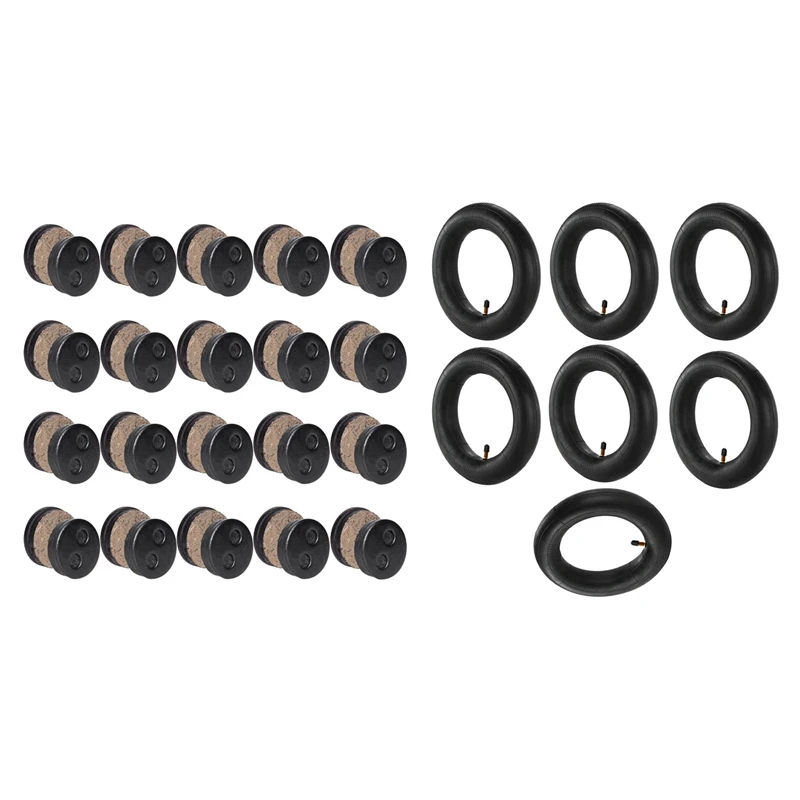 

40Pcs MTB Disc Brake Pads Kit For Xiaomi Mijia M365 & 7Pcs Electric Scooter Tire 8.5 Inch Inner Tube Camera 8 1/2X2