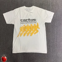yellow running athlete print cactus jack outdoor performance gear t shirt