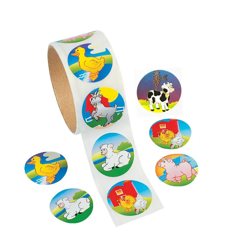 Creative Adhesive Tape Sticker Kawaii Cartoon Animal Series Sticker For Kids Birthday Gift Colorful Stationery Sticker Toy