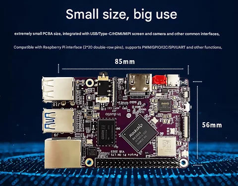 Фиолетовый Pi OH Rockchip RK3566 Плата разработки Hongmeng с открытым исходным кодом Android Linux AI Программирование Встроенный обучающий комплект