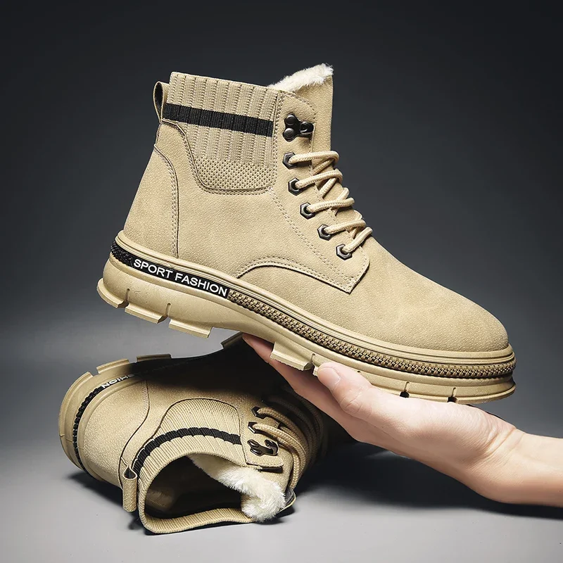 Мужские байкерские ботинки кожаные Повседневные высокие британские БОТИНКИ