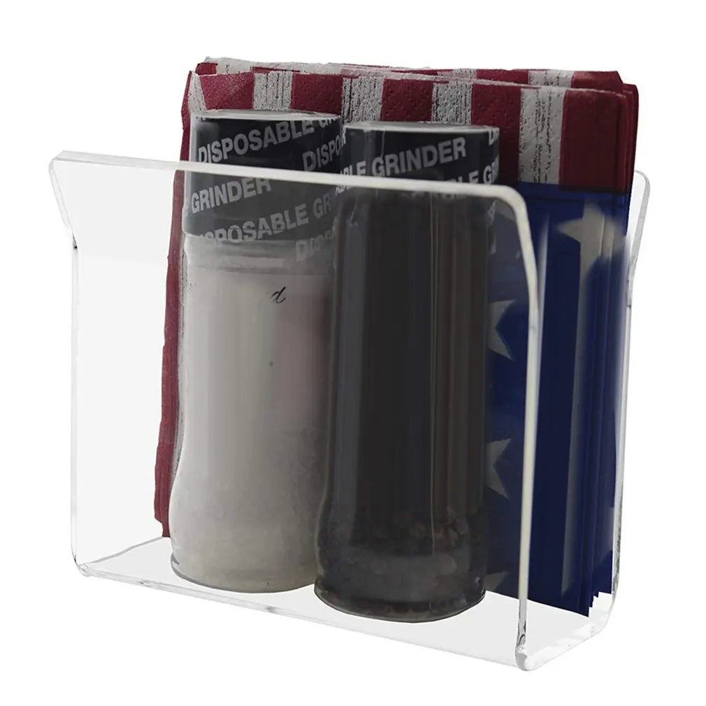 Держатель для салфеток настольный, сделанный из прозрачного акрила, органайзер для диспенсера на кухне, в ресторане или баре.