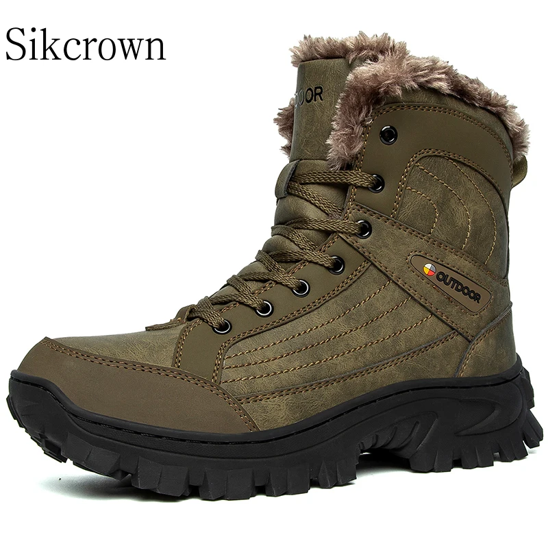 

Туристические ботинки, водонепроницаемые, размер 48, зимняя Подлинная яркая теплая обувь для занятий снегом, НАТО, каучука, охоты, холодной с...