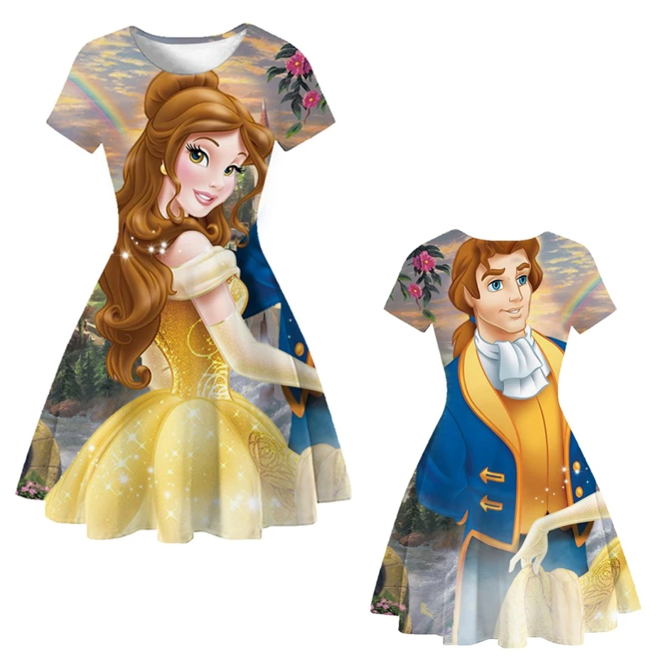 

Disney Charm Costume Beauty and the Beast Princess Dress For Girls Belle Princess Birthday Party Gown Kids Christmas Cosplay 10T