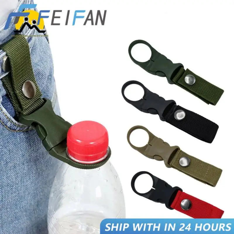 

1PC Camping Backpack Carabiner Hanging Key Hook Clip Clamp Buckle Hook Clip Nylon Webbing Molle Belt Clip Outdoor Buckle Strap