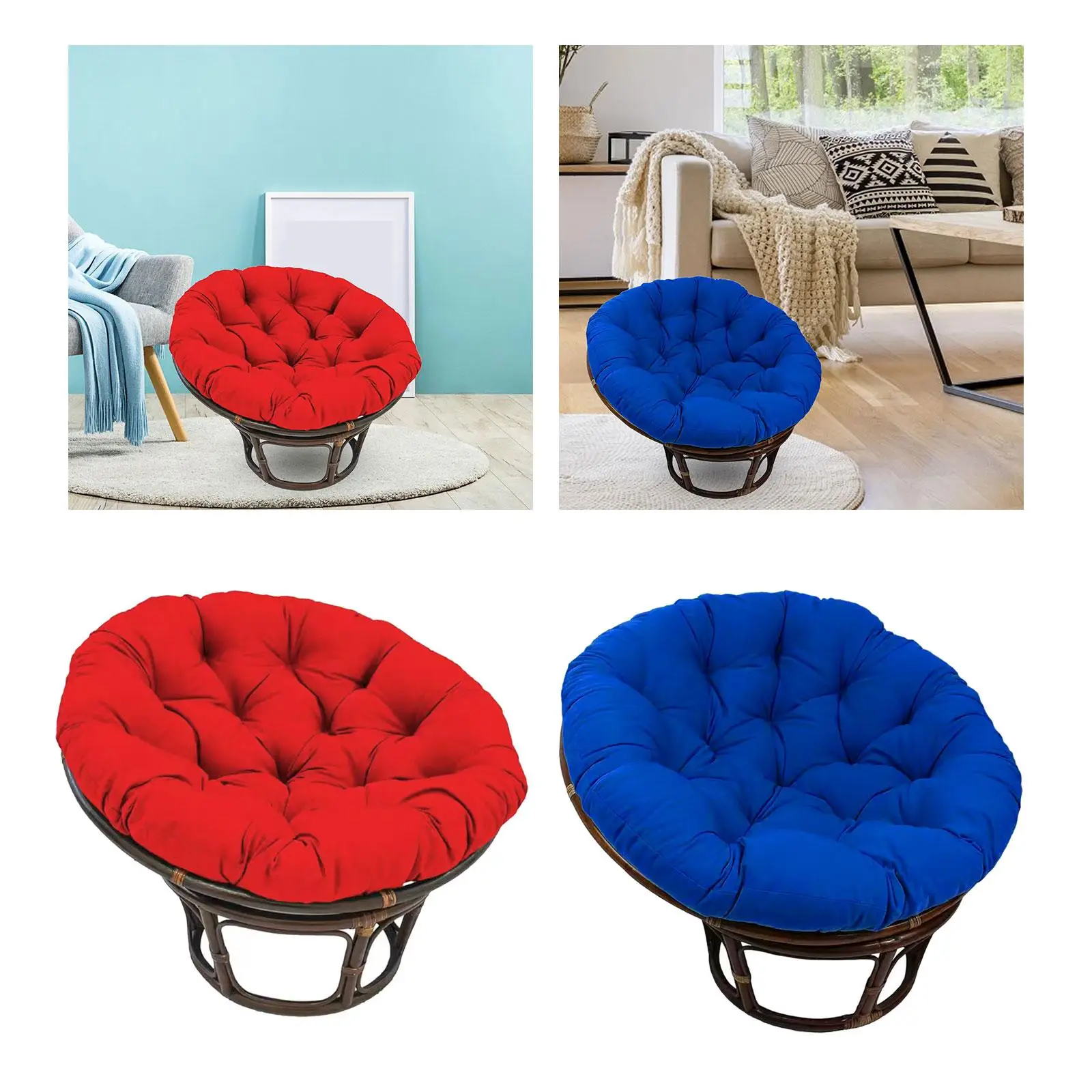 Porch Swings Chair Cushion Thickened Overstuffed Round Cushion Hanging Basket Chair Cushion for Garden Offices Hanging Baskets images - 6