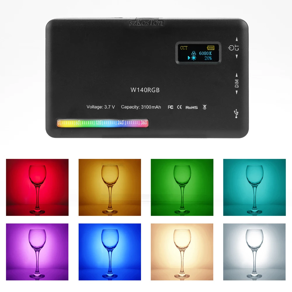 RGB Светодиодная лампа для видеосъемки фотография световая панель ЖК-дисплей