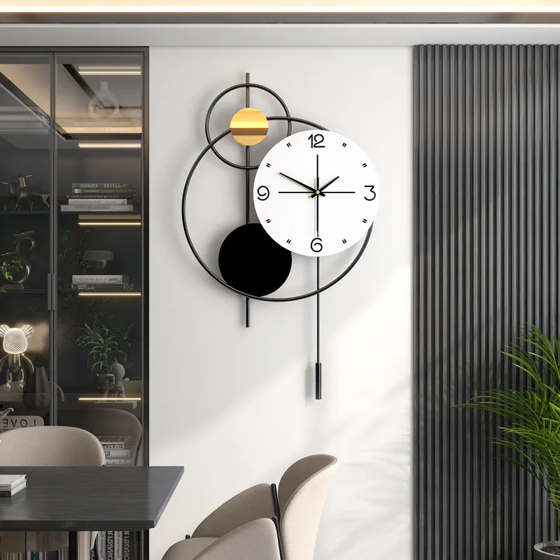 

Online Celebrity Simple Household Wall Clock Creative Texture Porch Dining Room Clock Ins Popular Quartz Clock Luxury Clock