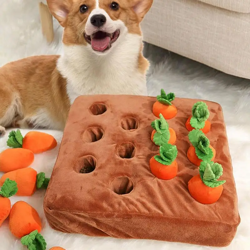 

Игрушка для собак на морковной ферме, жевательная игрушка-пазл для моркови, овощей на ферме, интерактивные игрушки для собак