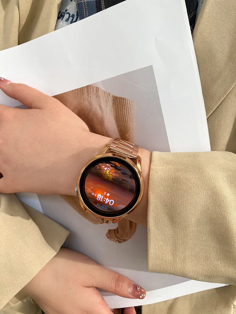 Universal 22mm Watch Strap For Samsung Galaxy Watch 46mm Stainless Steel Bracelet For Amazfit GTR 4 47MM Smartwatch Accessories