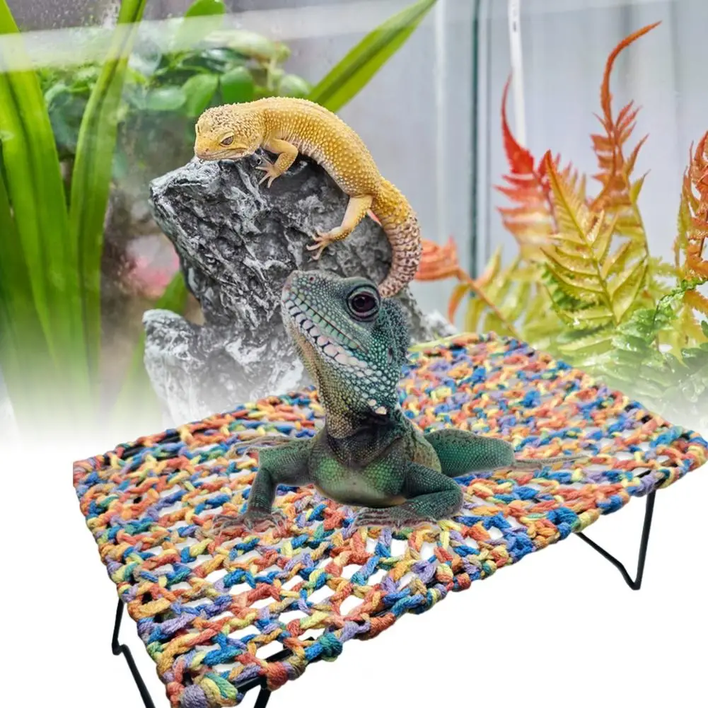 

Comfortable Lizard Bed with Rust-proof Materials Hand-woven Lizard Bed Hammock Stable Support for Pet Supplies for Hamsters