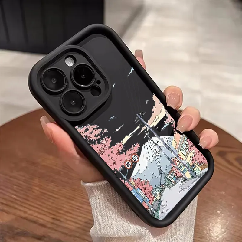 Фото Чехол с принтом аниме-пейзажа и заката для OPPO Reno 13F 12F 11F 7 8 10 11 12 13 Pro 5G 7 4G 5 6 Lite A79 A78 A58 A77 A57 A38 A18 Cover №5