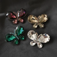 exquisite luxury lady crystal butterlfy badges decoration shiny boutique brooches pins wedding party vintage brooch fro women