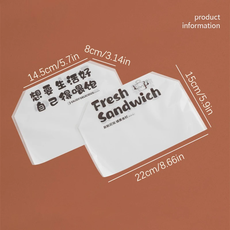 50 шт. прозрачный ПЭТ-мешок домашний сэндвич-хлеб тост гамбургские пакеты для