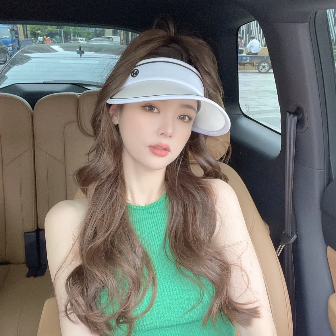 Golf hat Japanese summer uv-proof sun hat female UV-proof beach sun hat riding a bike with an empty top to cover the face