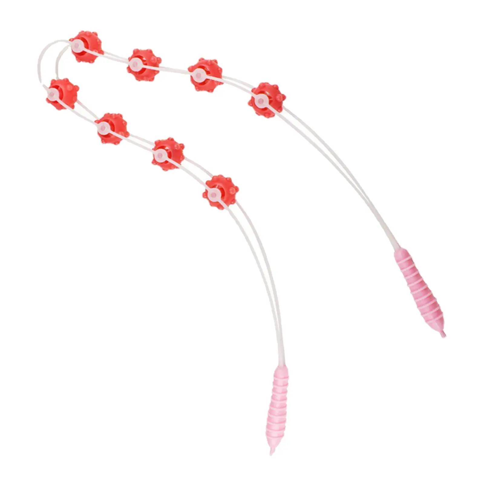 

Back Massager Roller Muscle Points Stimulator 8 Wheel Self Massage Tool Rope Tool for Upper Lower Back Legs Waist Massage Strap