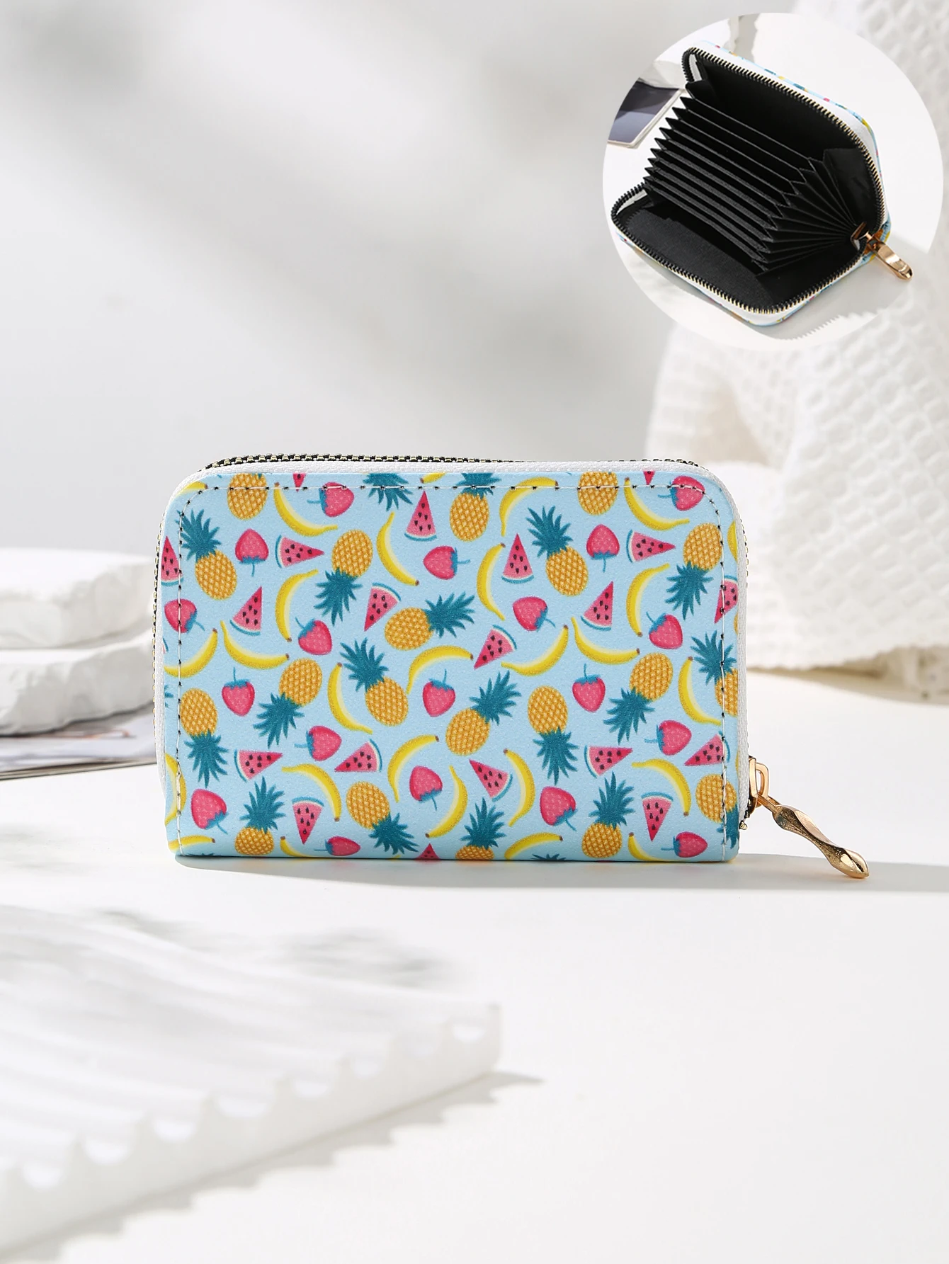 

Пляжный мужской женский кошелек с отделением для монет и кредитных карт, 11 слотов