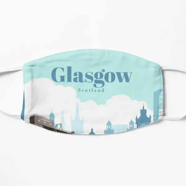 

Traveling To Glasgow Scotland Flat Printing Face Mask Accessories Haze Cotton Cosplay Winter Pattern Washable Breath Sport