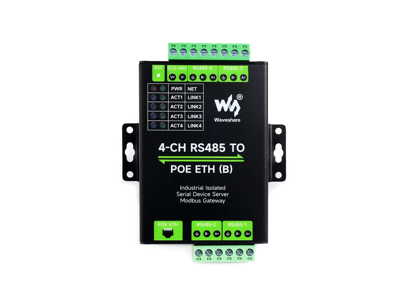 4-канальный последовательный сервер RS485 TO ETH B Ethernet RS485–RJ45 4-канальная независимая