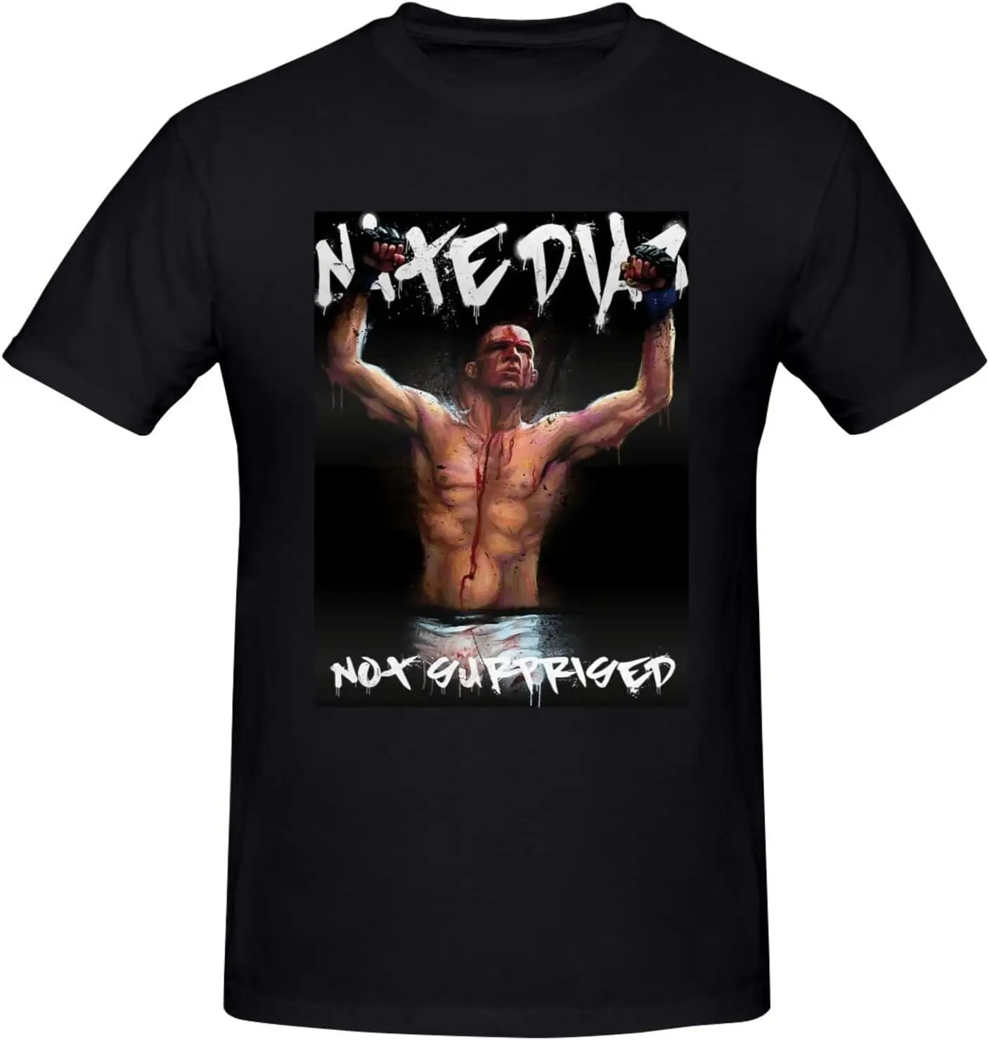 Мужская футболка с коротким рукавом Nate Diaz уличные футболки графическим принтом