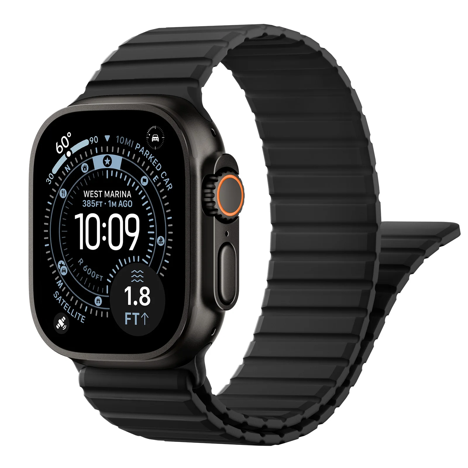 Фото Ремешок для Apple Watch Ultra 3, 49 мм, 46 мм, 45 мм, 44 мм, 42 мм, магнитный силиконовый браслет Correa iWatch Series 11, 10, 9, 8, 7, 6, 5, Se 3 №2