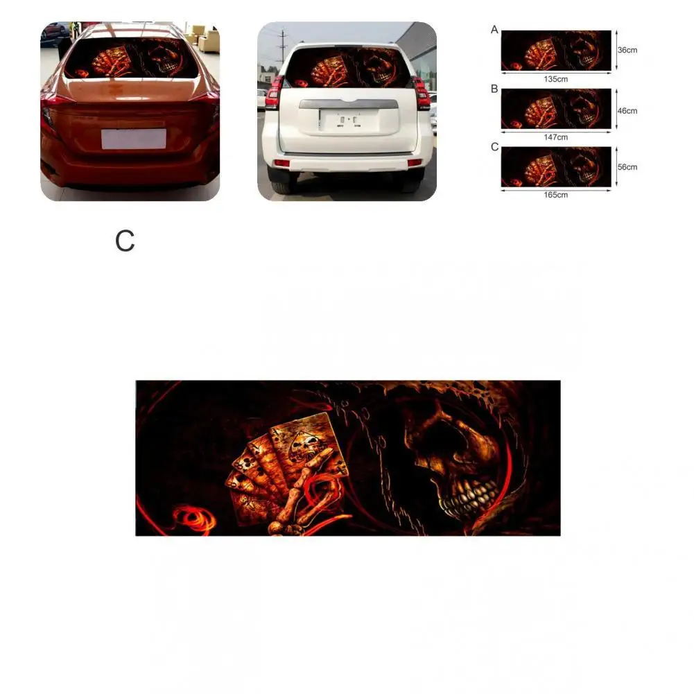 

Car Window Sticker Ornamental Car Decal Bright Colors Wear-resistant Stylish Car Surprise 3D Rear Windshield Sticker