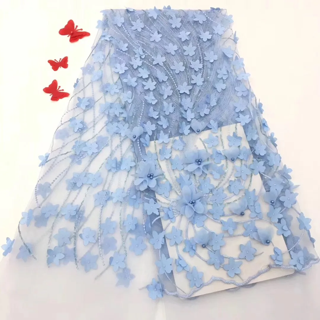 

Embroidery African Cord Lace Fabrics High Quality Nigeria Wedding Dress Lace Water Soluble Guipure Lace RF222