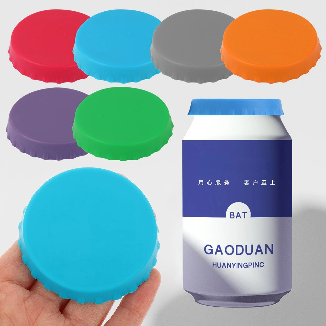 Multi-color Soda Lid Covers Beverage Can Protector Silicone Can Covers Beer Bottle Cap Tin Can Soda Coke Leak-Proof Can Cap