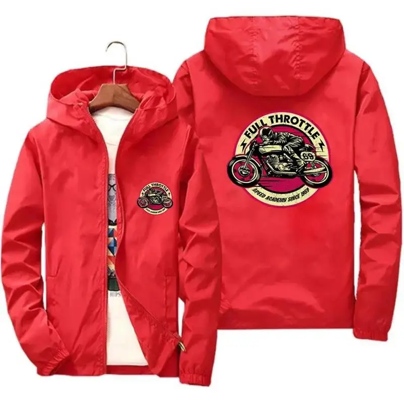 Chaqueta cortaviento fina с cremallera для hombre надписью родителей и детей ropa de gran tamaolo Cafe Racer