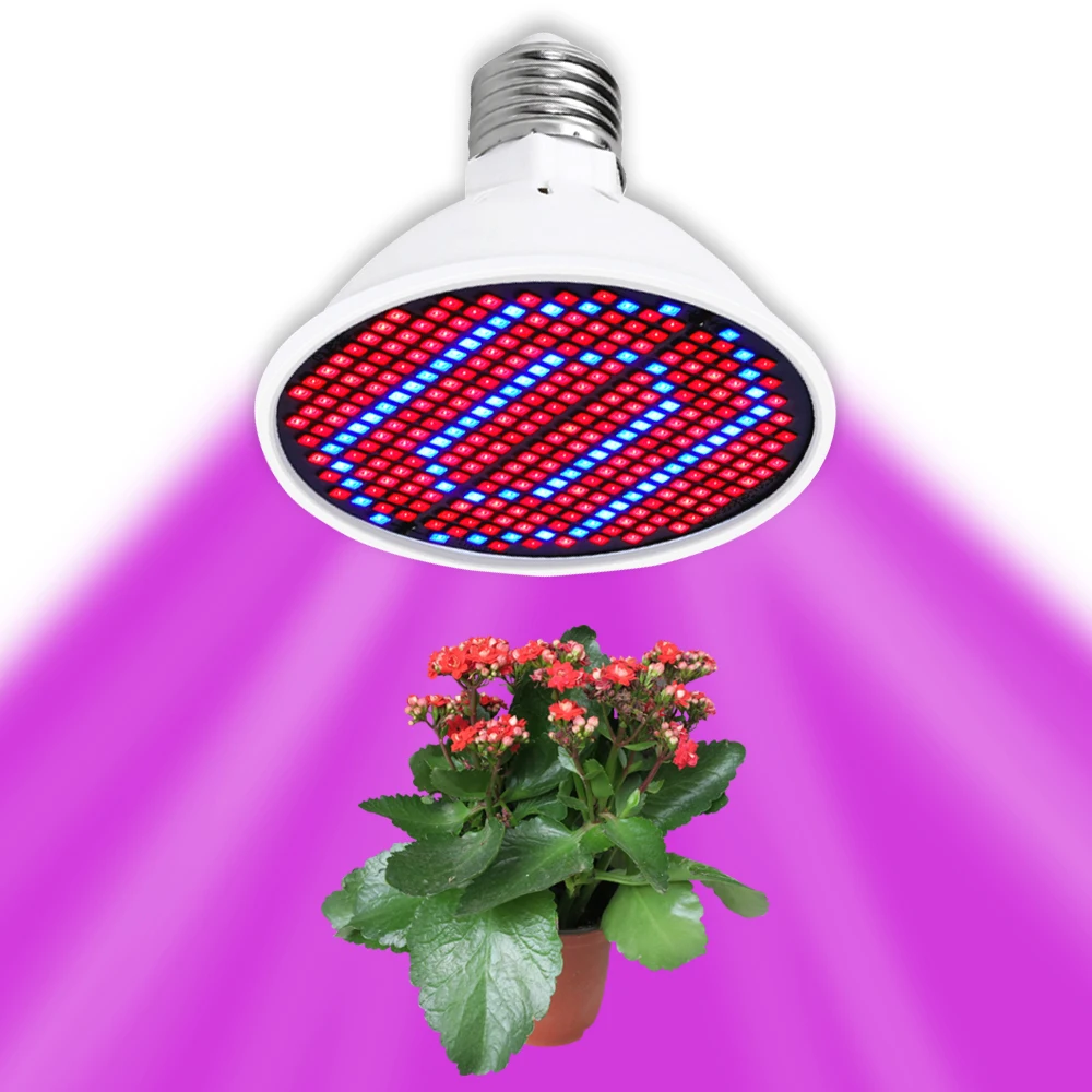 LED plant growth lamp cup red and blue full spectrum indoor planting E27 multi-specification lamp beads 2835 photosynthesis