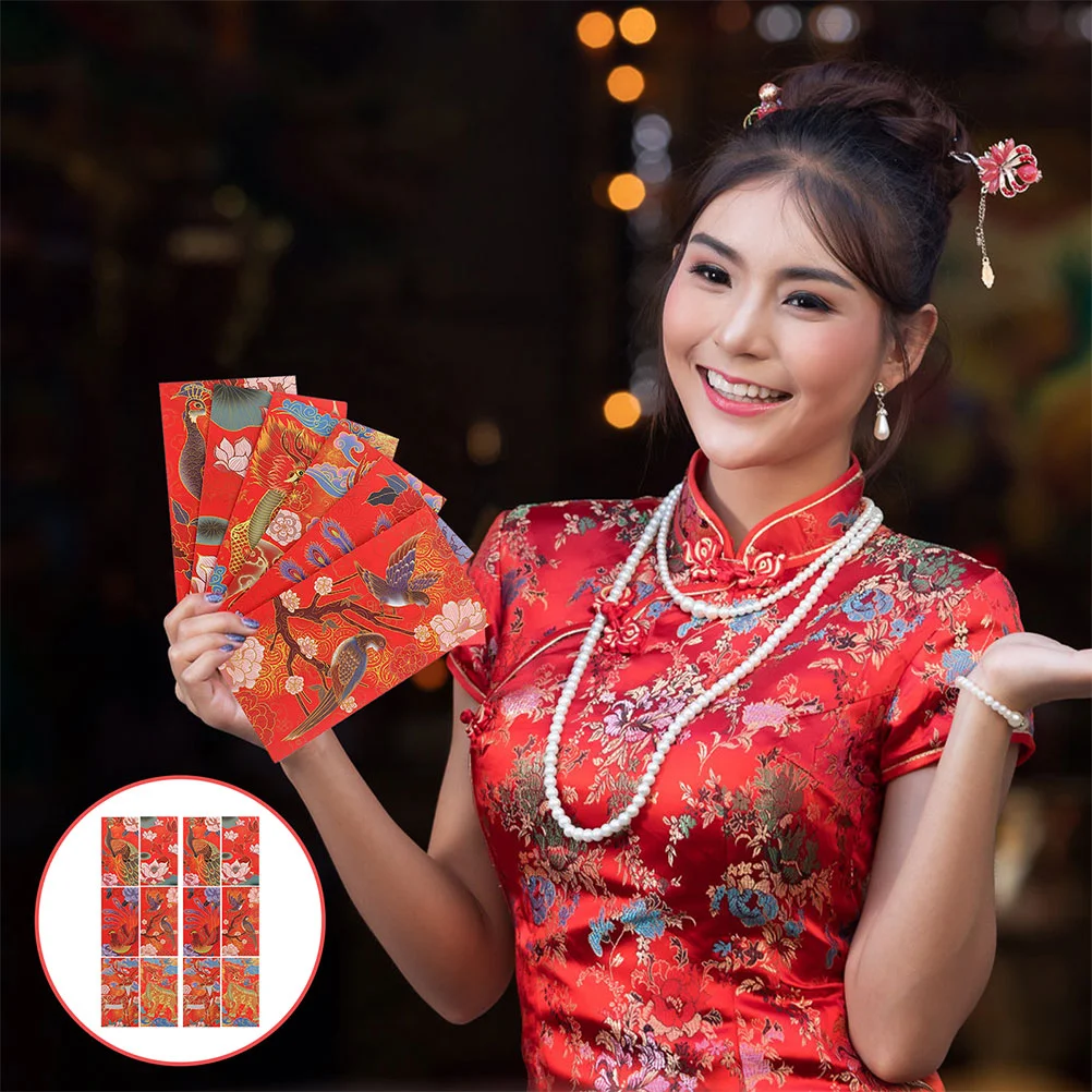 

Chinese Style Red Envelope Festival New Year Packets Money Storage Spring Business Envelopes