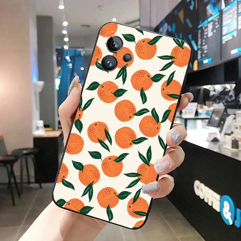 Телефон с изображением оранжевых фруктов для OPPO Realme 10 Pro Plus GT 2 X2 XT C25S 8 7 6 6i Master C3 C21