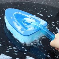 triangle sponge brush with handle blue wave car washing sponge brush car washing tools for car beauty maintenance
