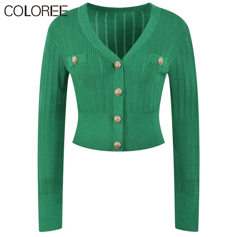 

Корейский модный осенний наряд для женщин 2022 повседневный элегантный топ с V-образным вырезом и длинным рукавом белый черный розовый кардиг...