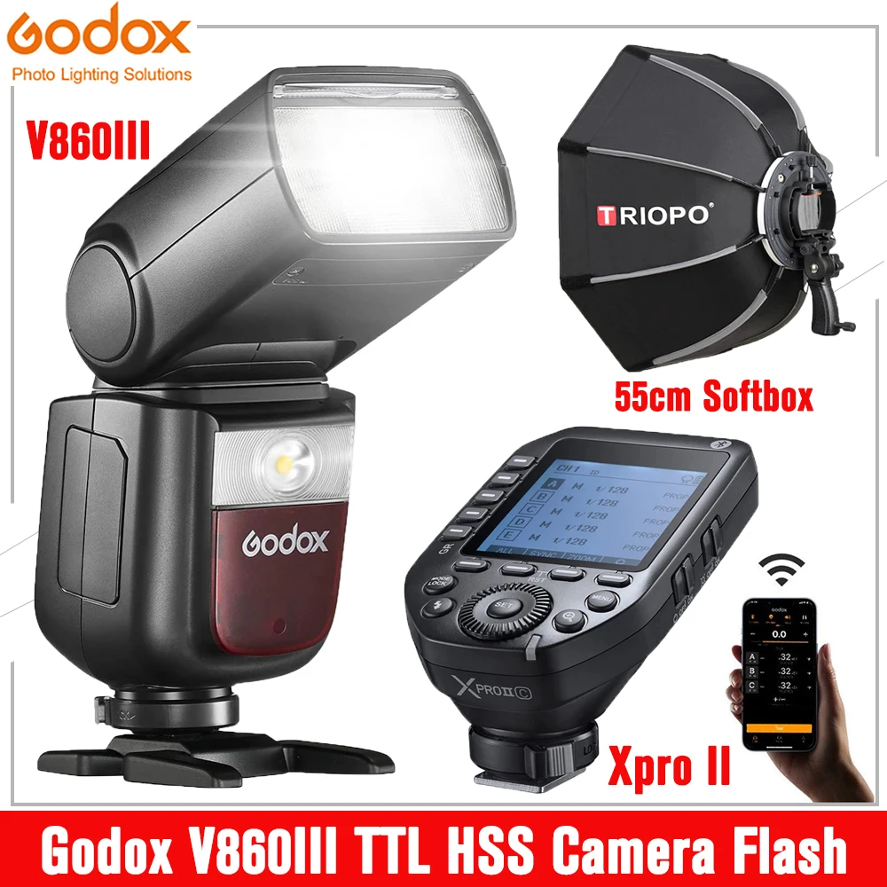 Godox V860III Flash V860 III TTL HSS Camera Speedlite Xpro II Wireless Trigger for Canon Sony Nikon Fuji Olympus V860II Upgra