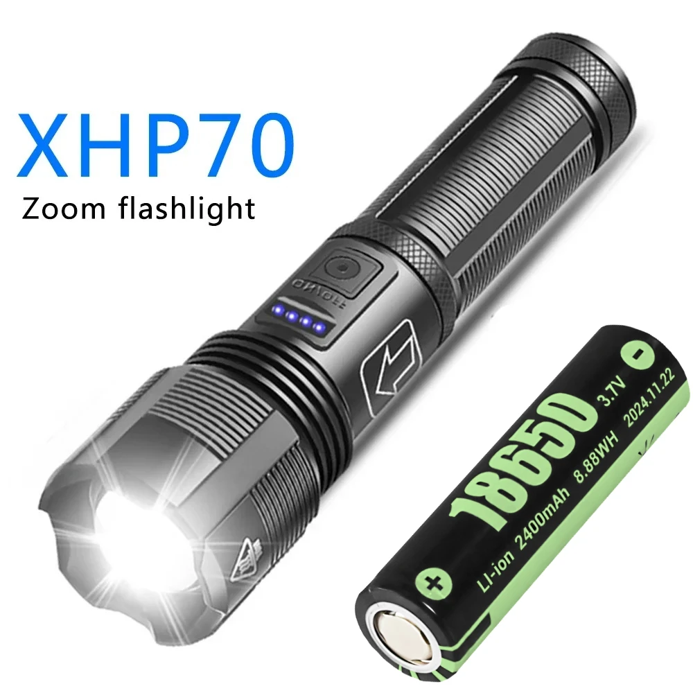 LONGRIVER Тактический фонарь XHP70 USB 18650