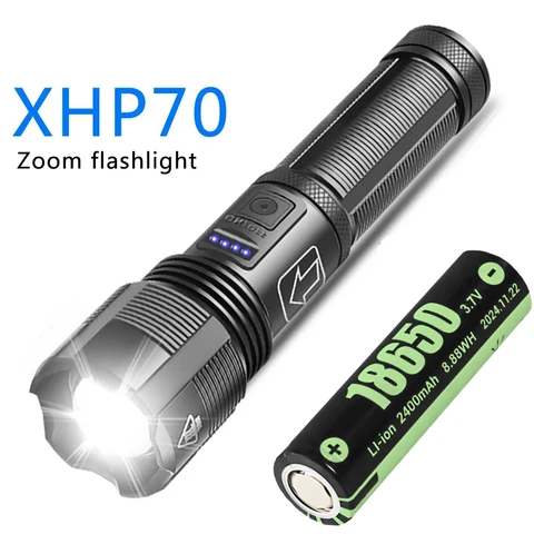 LONGRIVER Тактический фонарь XHP70 USB 18650